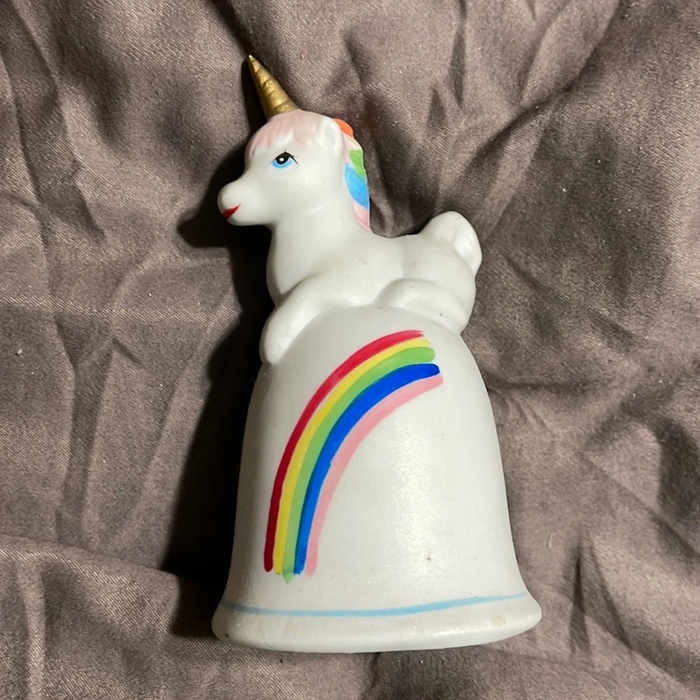 Cute porcelain unicorn bell